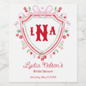 Coquette Kersen Trouwfeest Bruiloft Wijn Etiket (Enkel label)