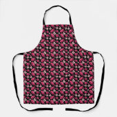 Coquette Kersenpatroon Roze Strik Esthetisch Schort (Voorkant)