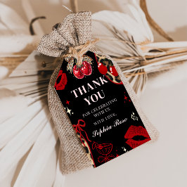 Coquette Kersjachtluipaard Verjaardag Cadeautags Cadeaulabel