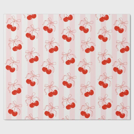 Coquette kersroze inpakpapier (Vlak)