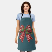 Coquette Kerstboog Squad Cadeau Schattig Winter Schort (Gedragen)