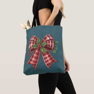 Coquette Kerstboog Squad Cadeau Schattig Winter Tote Bag