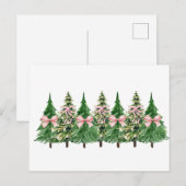 Coquette Kerstboom, Borstkanker AwarenessCo Briefkaart (Voorkant / Achterkant)