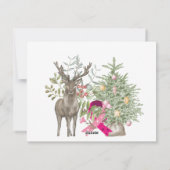 Coquette Kerstboom, Borstkanker AwarenessCo Feestdagenkaart (Achterkant)