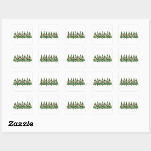 Coquette Kerstboom, Borstkanker AwarenessCo Vierkante Sticker