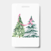 Coquette Kerstboom, Borstkanker Bewustzijn Badge (Achterkant)