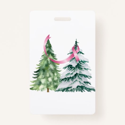 Coquette Kerstboom, Borstkanker Bewustzijn Badge (Achterkant)