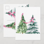 Coquette Kerstboom, Borstkanker Bewustzijn Briefkaart (Voorkant / Achterkant)