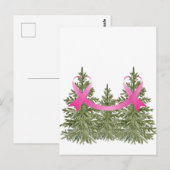 Coquette Kerstboom, Borstkanker Bewustzijn Briefkaart (Voorkant / Achterkant)
