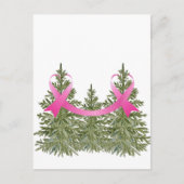 Coquette Kerstboom, Borstkanker Bewustzijn Briefkaart (Voorkant)