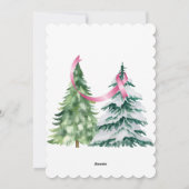 Coquette Kerstboom, Borstkanker Bewustzijn Feestdagenkaart (Achterkant)