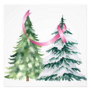 Coquette Kerstboom, Borstkanker Bewustzijn Foto Afdruk