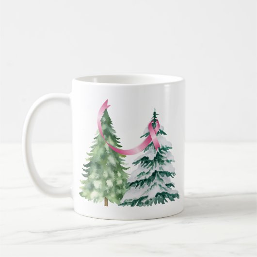 Coquette Kerstboom, Borstkanker Bewustzijn Koffiemok (Links)