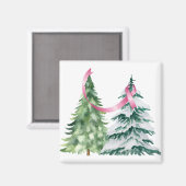 Coquette Kerstboom, Borstkanker Bewustzijn Magneet (Voorkant / Achterkant)