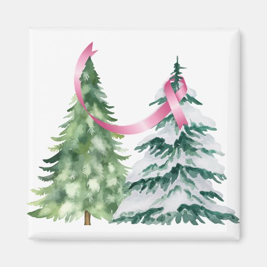 Coquette Kerstboom, Borstkanker Bewustzijn Magneet (Voorkant)