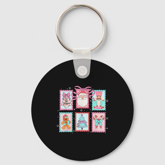 Coquette Kerstboom Bow Santa Nutcracker Snoep Sleutelhanger (Voorkant)