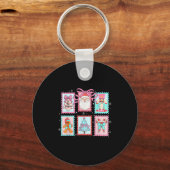 Coquette Kerstboom Bow Santa Nutcracker Snoep Sleutelhanger (Voorkant)