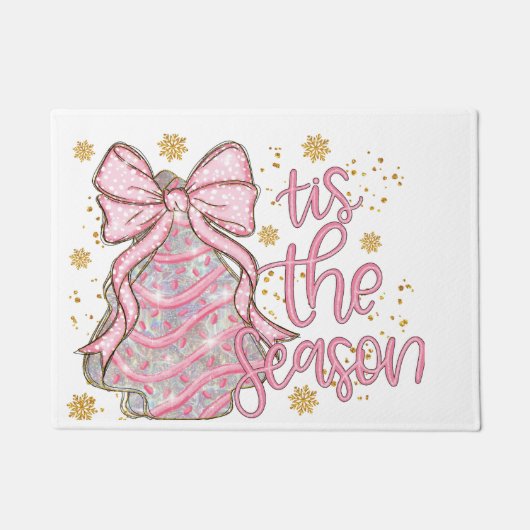 Coquette Kerstboom Taart Dit Het Seizoen Deurmat (Voorkant)