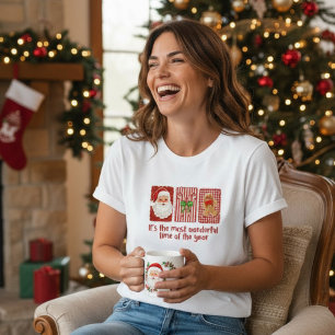 Coquette Kerstmis Kerstman Suikerstokken Peperkoek Tri-Blend Shirt