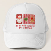Coquette Kerstmis Kerstman Suikerstokken Peperkoek Trucker Pet (Voorkant)