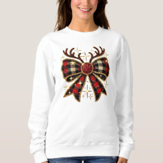 Coquette Kerstmis Rendier Bow Sweatshirt