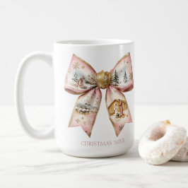 Coquette Kerstmiskerststal Bow Koffiemok
