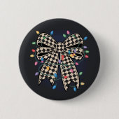 Coquette Kerstverlichting Boog Prettig Kerstfeest  Ronde Button 5,7 Cm (Voorkant)