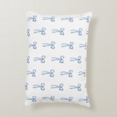 Coquette Kleine Boog Blauw Grandmillenial Accent Kussen (Achterkant (Verticaal))