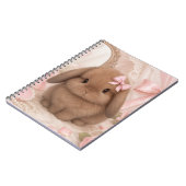 coquette konijn roze strik notitieboek (Linkerzijde)