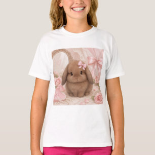 coquette konijn roze strik t-shirt