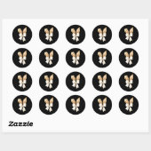 Coquette Konijnenoren Paasfeest Lente Pastelkleur Ronde Sticker (Vel)