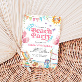 Coquette Kusttiener strand verjaardagsfeestje Kaart