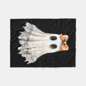 Coquette Lace Ghost Boo In Boojee Halloween Soky S Fleece Deken (Voorkant (Horizontaal))