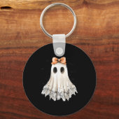 Coquette Lace Ghost Boo In Boojee Halloween Soky S Sleutelhanger (Voorkant)