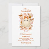 Coquette Lace Ghost Halloween 1e verjaardag Kaart (Voorkant)