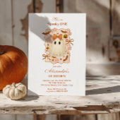 Coquette Lace Ghost Halloween 1e verjaardag Kaart