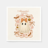 Coquette Lace Ghost Halloween 1st Birthday Servet (Voorkant)