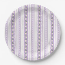 Coquette Lavendel Scallop Bloem Streep