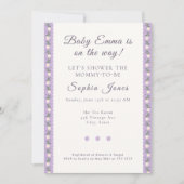 Coquette Lavender Scallop Floral Kaart (Voorkant)