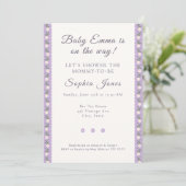 Coquette Lavender Scallop Floral Kaart (Staand voorkant)