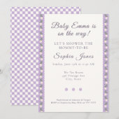 Coquette Lavender Scallop Floral Kaart (Voorkant / Achterkant)