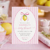 Coquette Lemon Baby Shower Kaart