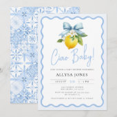 Coquette Lemon Ciao Baby Italiaans Wavy Baby showe Kaart (Voorkant / Achterkant)