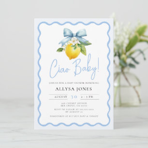 Coquette Lemon Ciao Baby Italiaans Wavy Baby showe Kaart