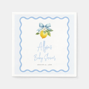 Coquette Lemon Ciao Baby Wavy Border Baby shower Servet