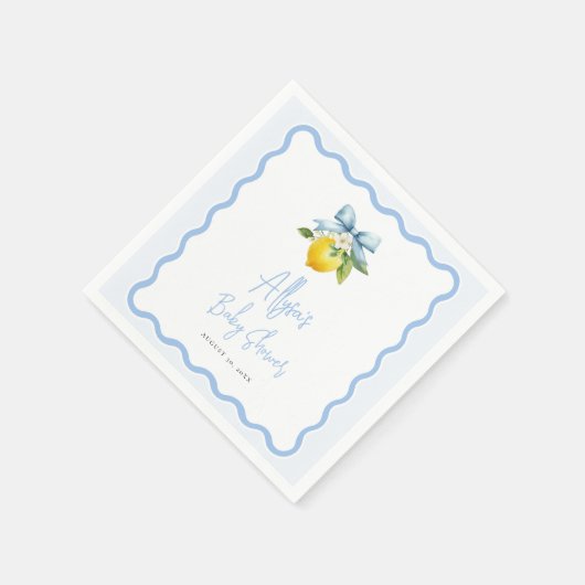 Coquette Lemon Ciao Baby Wavy Border Baby shower Servet (Hoek)