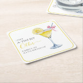 Coquette Lemon Cocktail A Tini Bit Older Birthday Kartonnen Onderzetters (Schuin)
