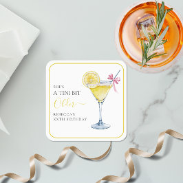 Coquette Lemon Cocktail A Tini Bit Older Birthday Kartonnen Onderzetters