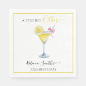 Coquette Lemon Cocktail A Tini Bit Older Birthday Servet (Voorkant)