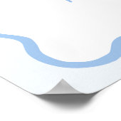 Coquette Lemon Italian Wavy Baby shower Welkom Poster (Hoek)